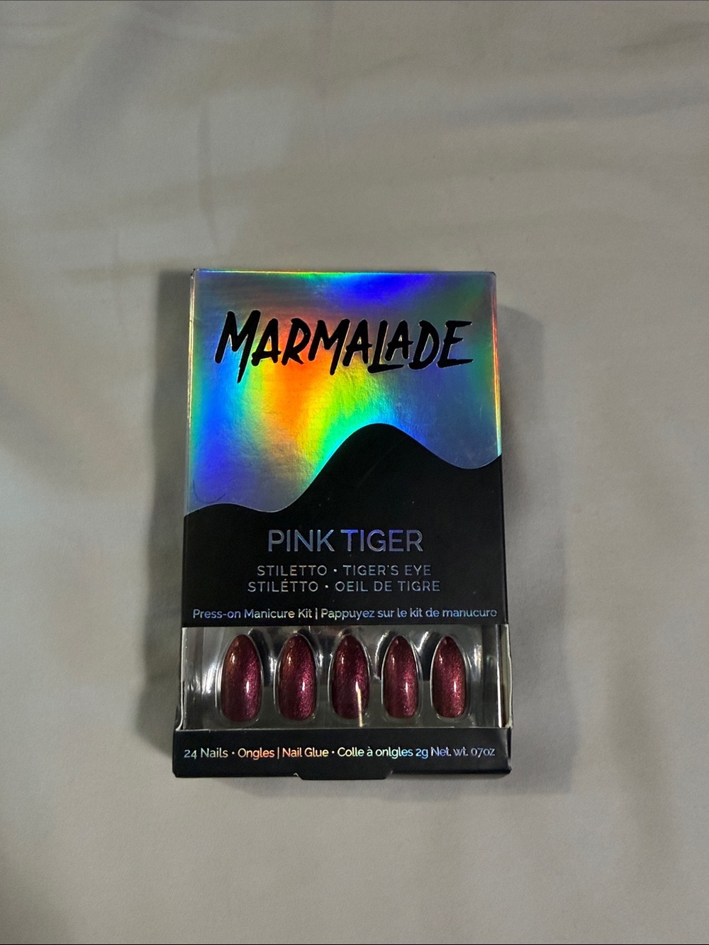 Marmalade Pink Tiger Stiletto Press-On Nails